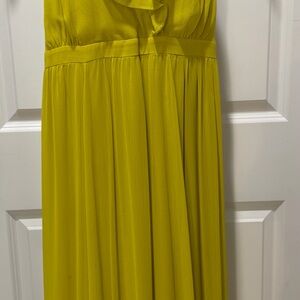 Taylor Dresses Lime Yellow Midi Dress